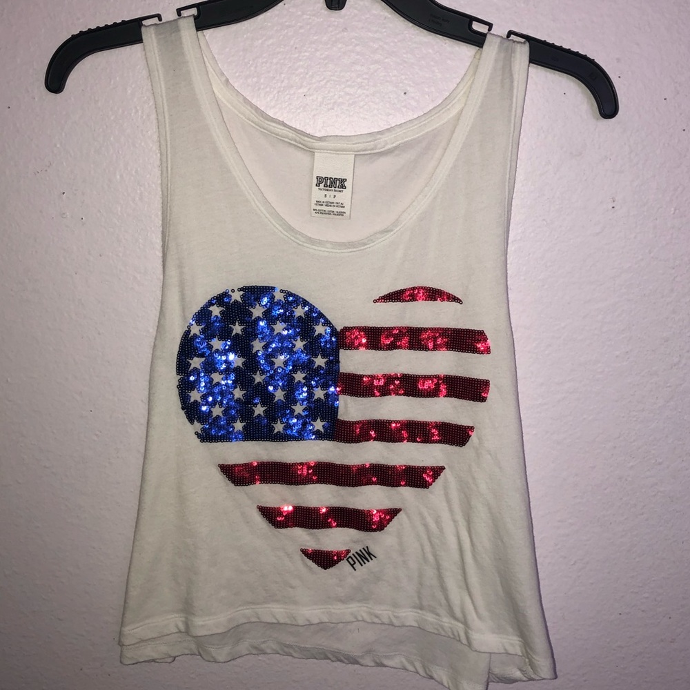 VS PINK 4th of July bling Tank Top